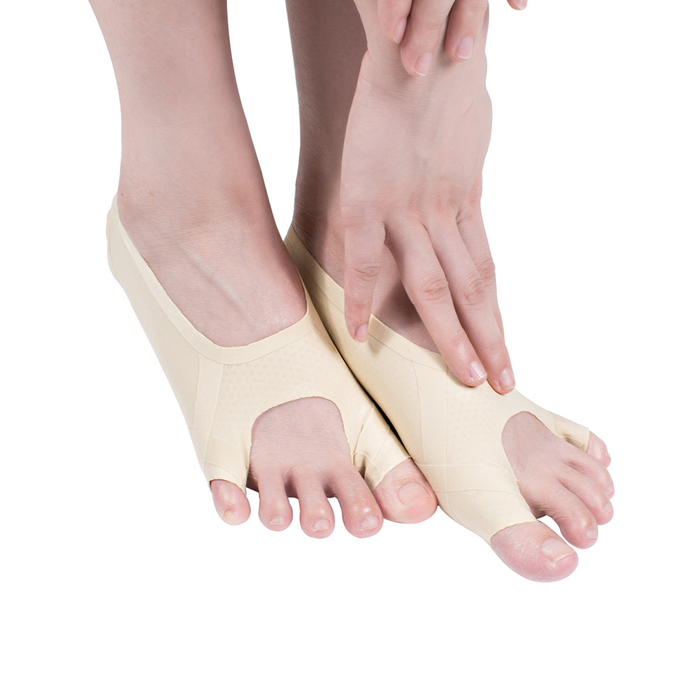 Sock-Style Medical+all Bunion Corrector A25B | Nylon Spandex Toe Sleeve for Pain Relief & All-Day Wear (Skin Tone)