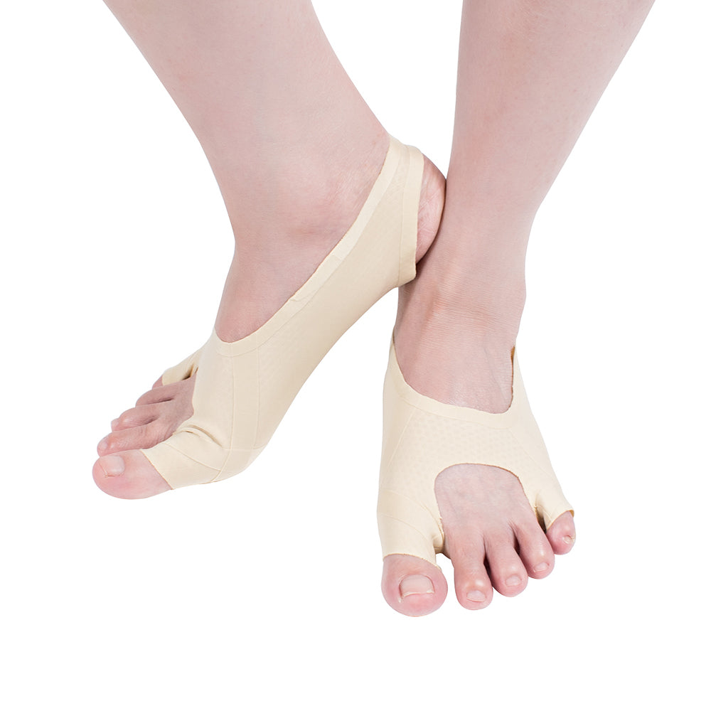 Sock-Style Medical+all Bunion Corrector A25B | Nylon Spandex Toe Sleeve for Pain Relief & All-Day Wear (Skin Tone)