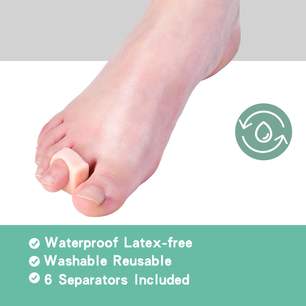medical+all Bunion Corrector & Toe Separator, SEBS Gel Toe Alignment Splint for Pain Relief (White, One Size)