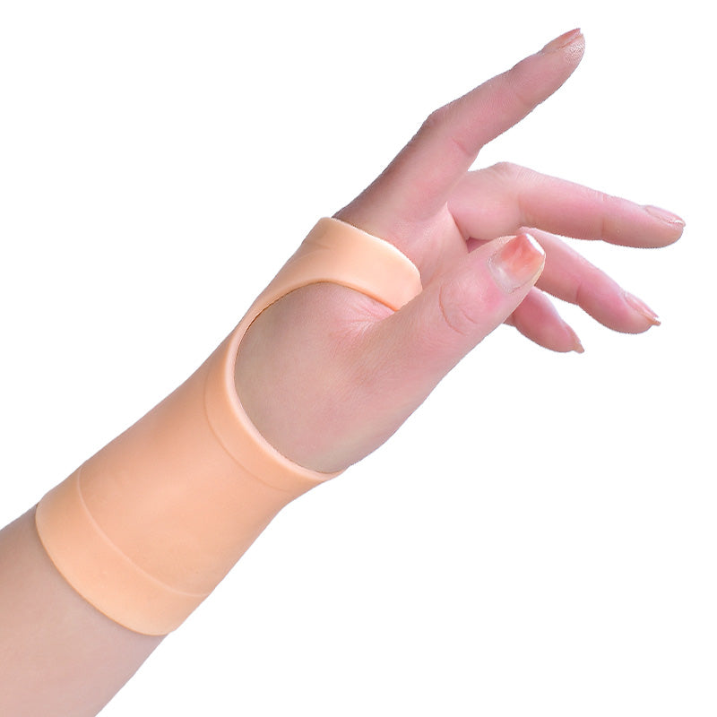 Silicone Wrist Brace - Medical+All Gel Support Sleeve for Carpal Tunnel & Tendonitis Pain Relief (Skin/Clear)