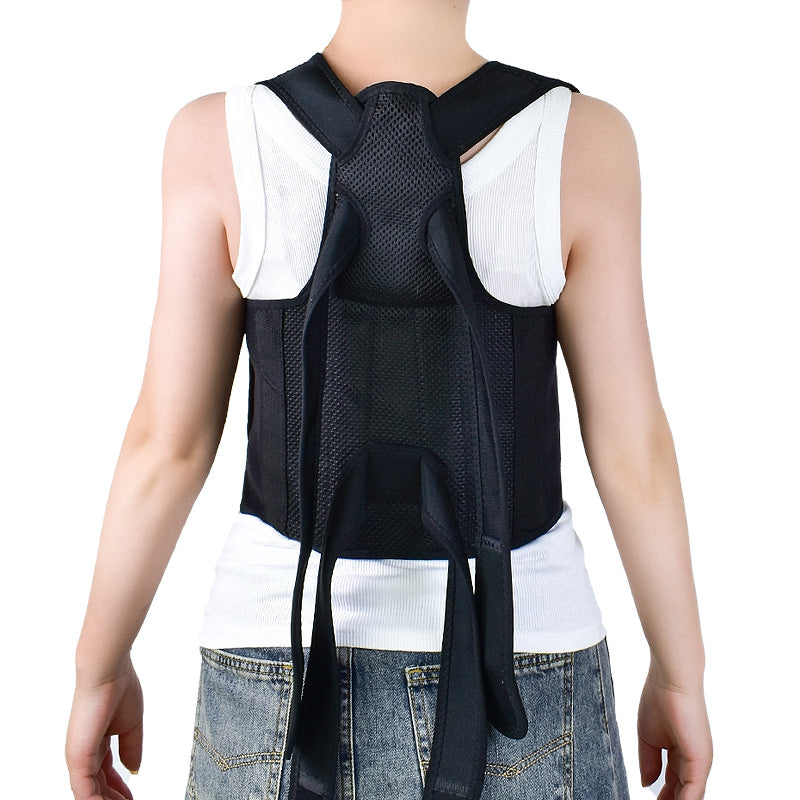 Adjustable straps and secure fit of medical+all professional back support brace