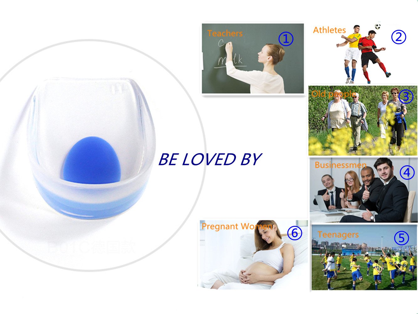 Medical+all Silicone Heel Pads | Dual-Density Liquid Silicone for Heel Pain, Spurs & Plantar Fasciitis Relief (Clear)