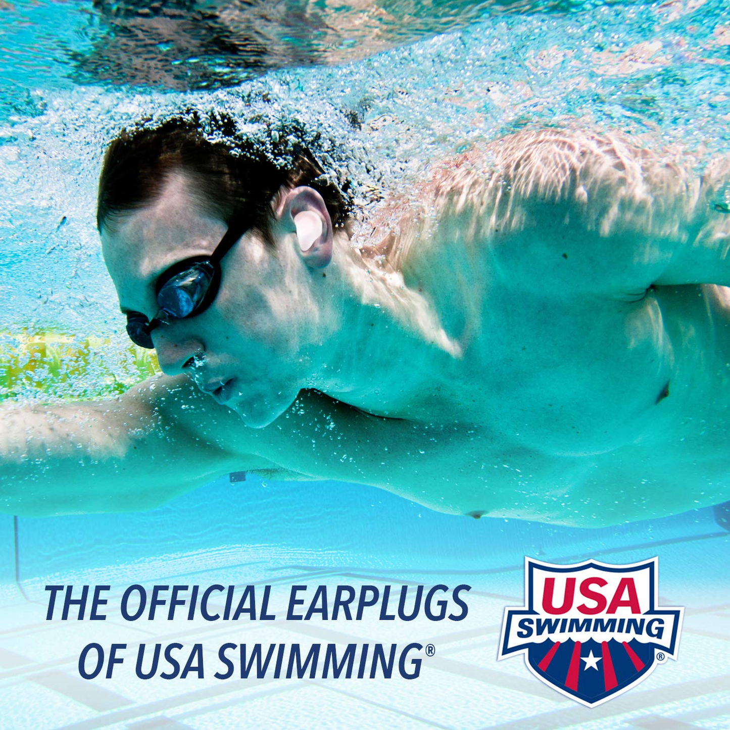Waterproof silicone ear plugs for swimmers by medical+all brand