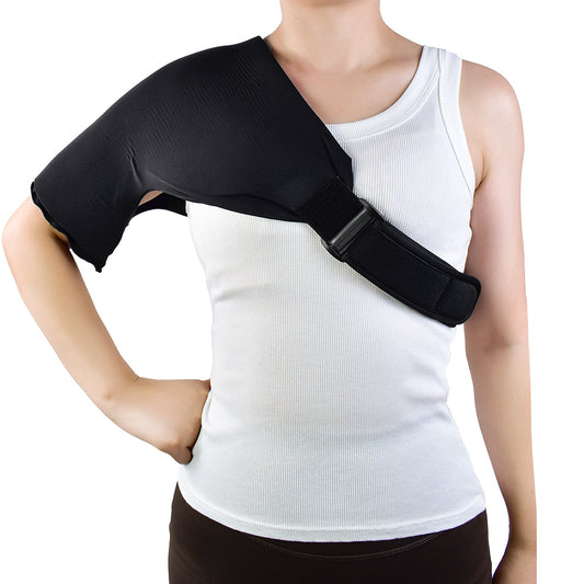 Adjustable shoulder ice pack wrap for hot and cold therapy