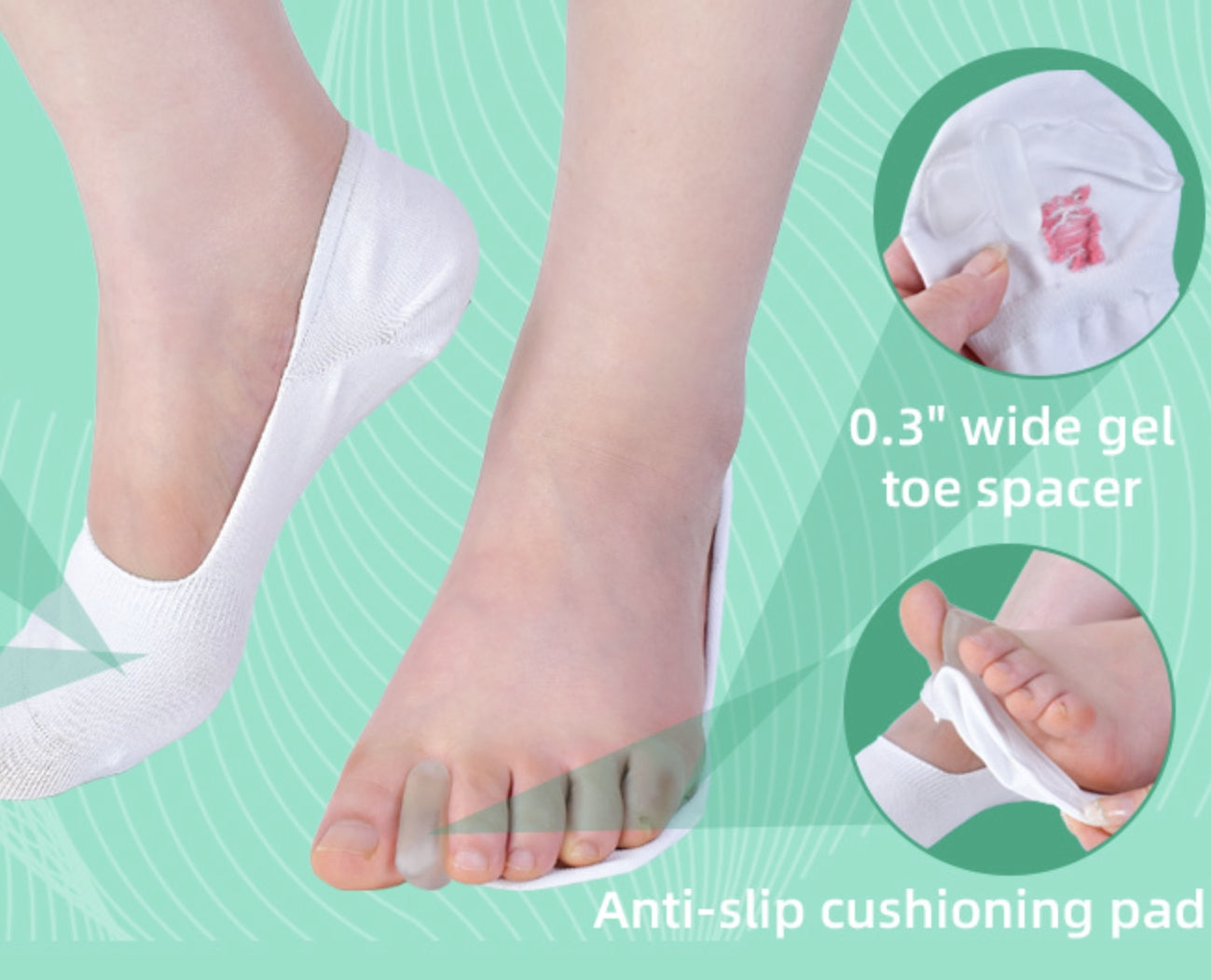 Bunion corrector socks with gel pad for hallux valgus pain relief