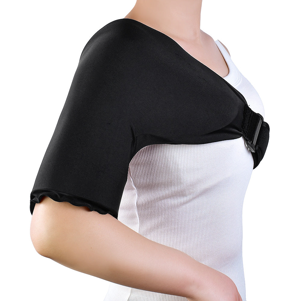 Close-up of the flexible gel pack for shoulder pain relief

