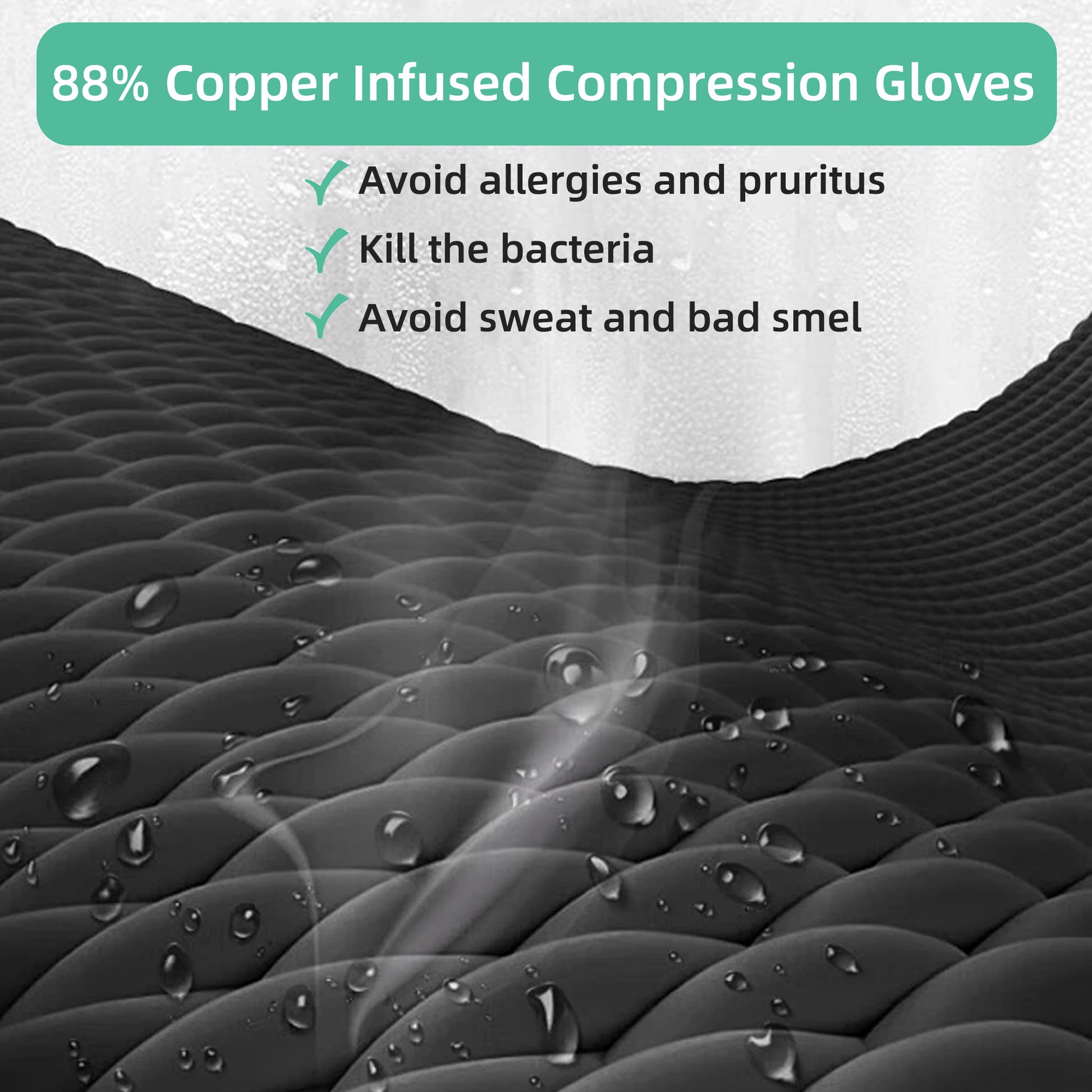 Medical+All compression gloves for men and women on hands