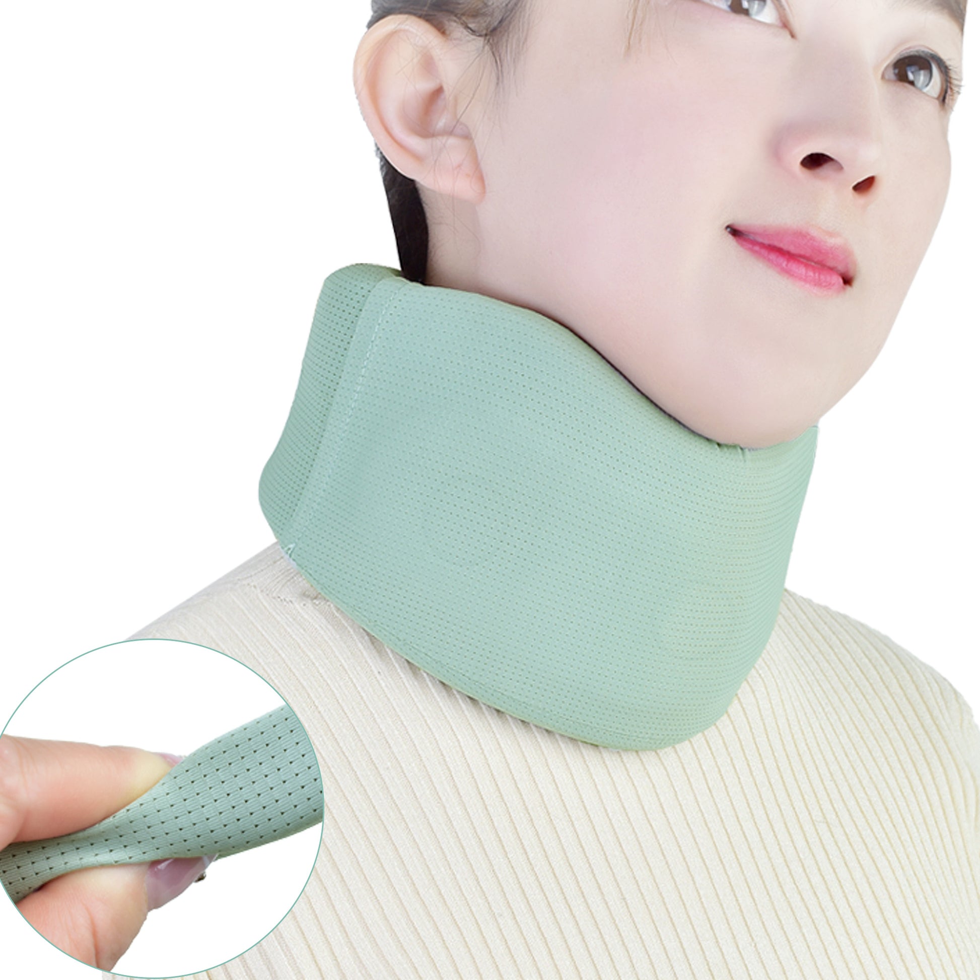Travel neck cushion for use on an airplane or car seat
