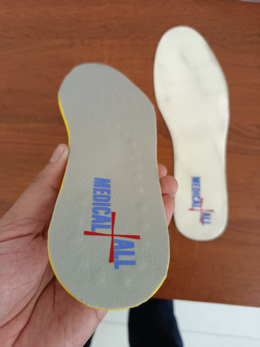 Shock Absorbing Insoles - PU Foam & Gel Heel Cushion for Foot Pressure & Heel Pain Relief | medical+all
