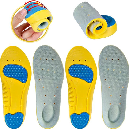 medical+all shock absorbing insoles with gel heel cushion